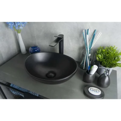 Раковина Gid Nc901 накладная черная матовая 41x34x15 52223