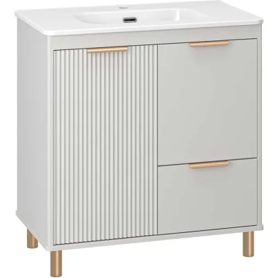 Тумба напольная Brevita RISACCA crema - 80 2 дверцы, 1 ящик, с раковиной УТ000025680