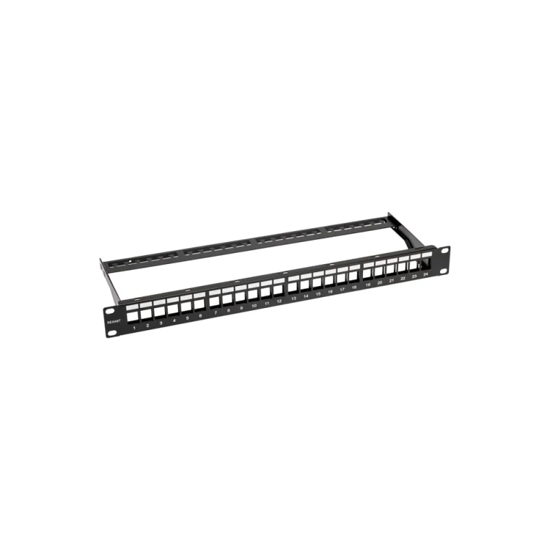 Коммутационная наборная панель REXANT 19", 1U, 24 порта, UTP 02-0053
