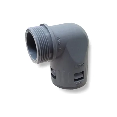 Муфта для гофрированных труб - коннектор угловой Weyer WQW-P16G/AD21.2 нар. PG16 WE1703700