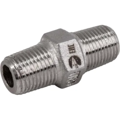 Ниппель NEWKEY резьбовой нержавеющий, AISI304 DN 6 (1/8), (CF8), PN16, набор 4 шт NAB4-NK-NM6/4
