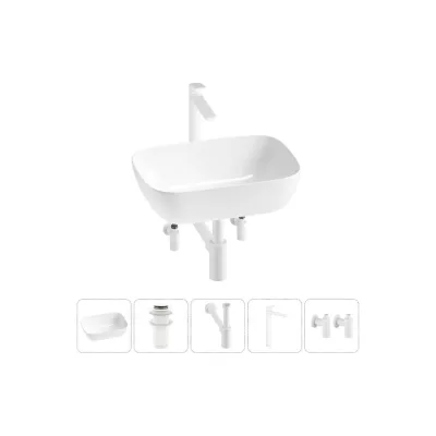 Комплект Wellsee 5 в 1 Lavinia Boho Bathroom Sink накладная раковина 46x33 см 20215206R