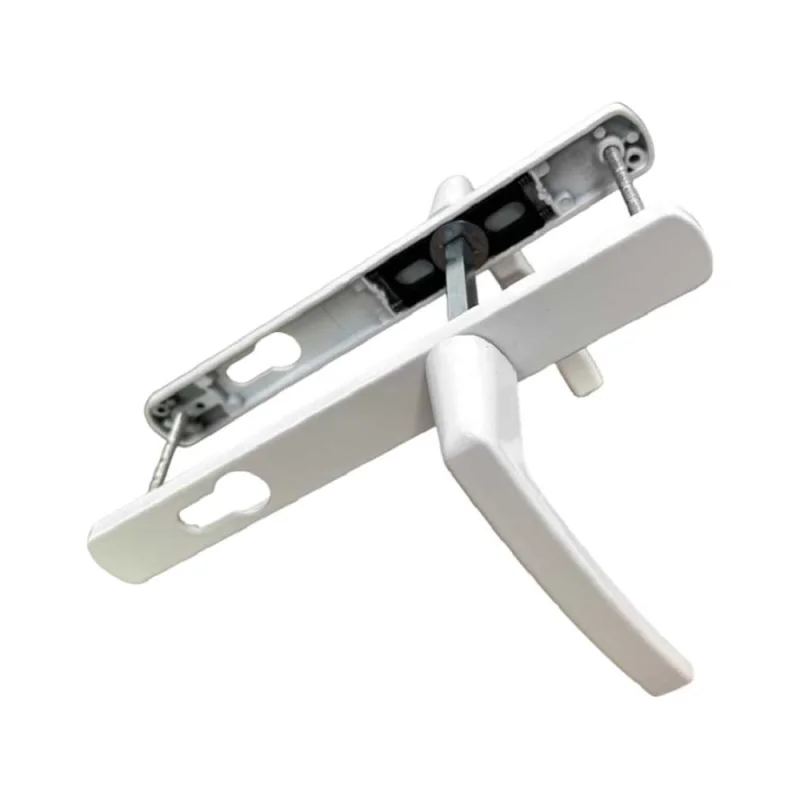 Дверные ручки алюминиевые на планке, белый RAL 9016 Vantage V1-85W