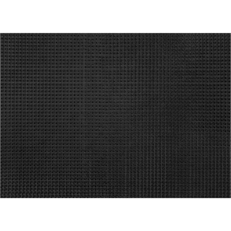 Коврик придверный PRIMILA 60x90см черный пластиковый грязезащитный, толщина 10мм, "ТРАВКА", 701066