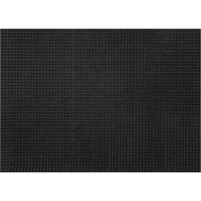 Коврик придверный PRIMILA 60x90см черный пластиковый грязезащитный, толщина 10мм, "ТРАВКА", 701066