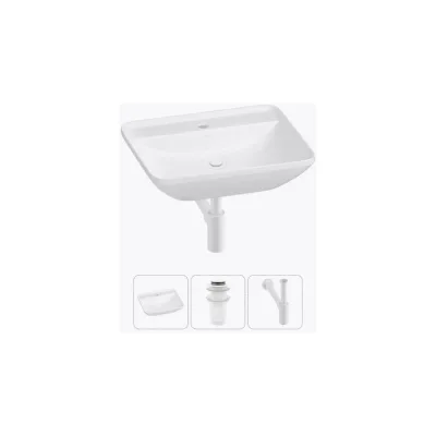 Набор 3 в 1 Wellsee Cute Twin S накладная раковина 55x42 см 20213377R