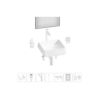 ΠΠΎΠΌΠΏΠ»Π΅ΠΊΡ Wellsee 7 Π² 1 Lavinia Boho Bathroom Sink Π½Π°ΠΊΠ»Π°Π΄Π½Π°Ρ ΡΠ°ΠΊΠΎΠ²ΠΈΠ½Π° 38x38 ΡΠΌ 20219432R