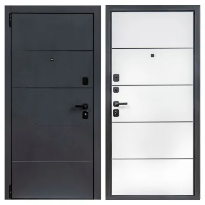 Дверь входная Portika Porta R-3 левая графит - сноу вералинг 880х2050 мм