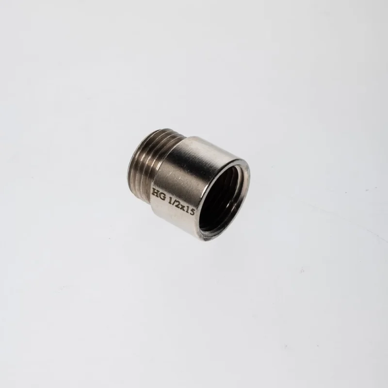Гайка удлинительная HG S12 НР/ВР 1/2" x 15мм, никель 1896844