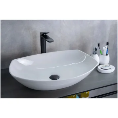 Раковина накладная Gid N9137 белая 56x40x16 51177