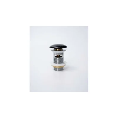 Донный клапан с переливом Gid Bl100-1 черный глянцевый, 7x7x10 72202K