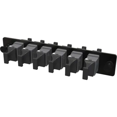 Адаптерная планка DKC с установленными 6xMTP адаптерами aligned key цвет адаптера серый, OM4, 1/2 HU 1 шт RNAP6MHU4