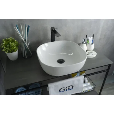 Раковина Gid D1301 накладная, белая, 42.5x42.5x14.5 51180
