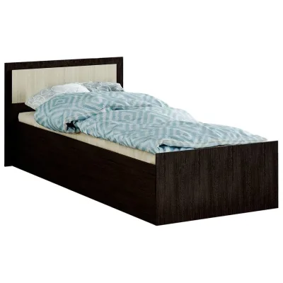 Кровать Арника 90x200 с проложками ДСП Фиеста LIGHT, венге / лоредо Н1447165