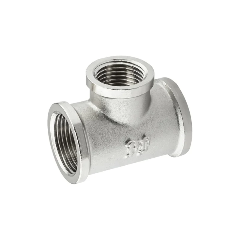 Тройник никелированный PROFACTOR в/в/в 3/4" х 1/2" х 3/4" PF TF 152