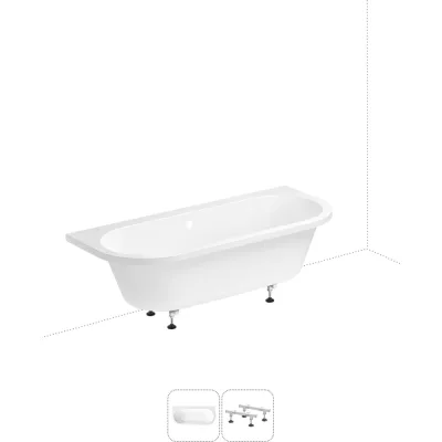 Акриловая ванна 170х75 с каркасом Lavinia Boho Art в наборе 2 в 1 S1-37080075