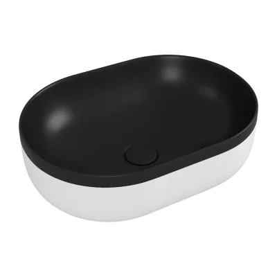 Раковина для ванной накладная Teymi Solli 48 Duo artceramic цвет черно-белый матовый T50388 ЦБ-00272530