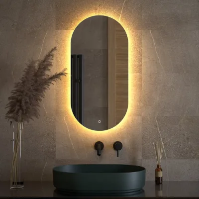 Зеркало DEFESTO с LED-подсветкой 20W 40x80 cm Сенсорный выключатель, Теплый белый свет OPTI DF 2912S