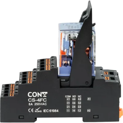 Четырехконтактный релейный модуль CONTA CR-230-4FC-10, 31 ММ, 230VAC (упак 10шт) 00-00013121