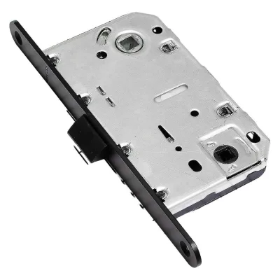 Корпус замка Doorlock V 432/WC/50/96/18/Black, черный, WC, бэксет 50 мм, межосевое расстояние 96 мм, фронтальная планка шириной 18 мм, шток 6x6мм 79123