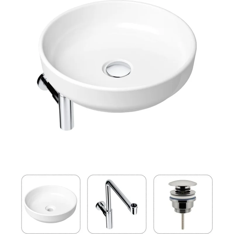 Накладная раковина для ванной Lavinia Boho Bathroom Sink Slim в комплекте 3 в 1 21520208
