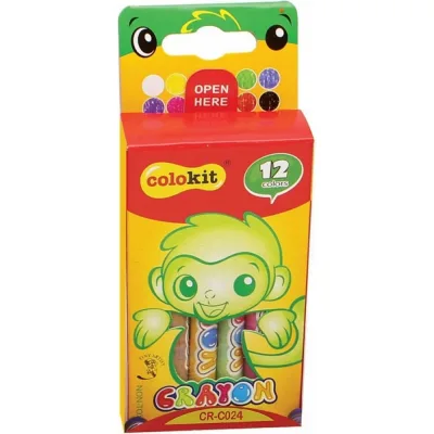 Восковые мелки Flexoffice colokit 12 цветов CR-C024