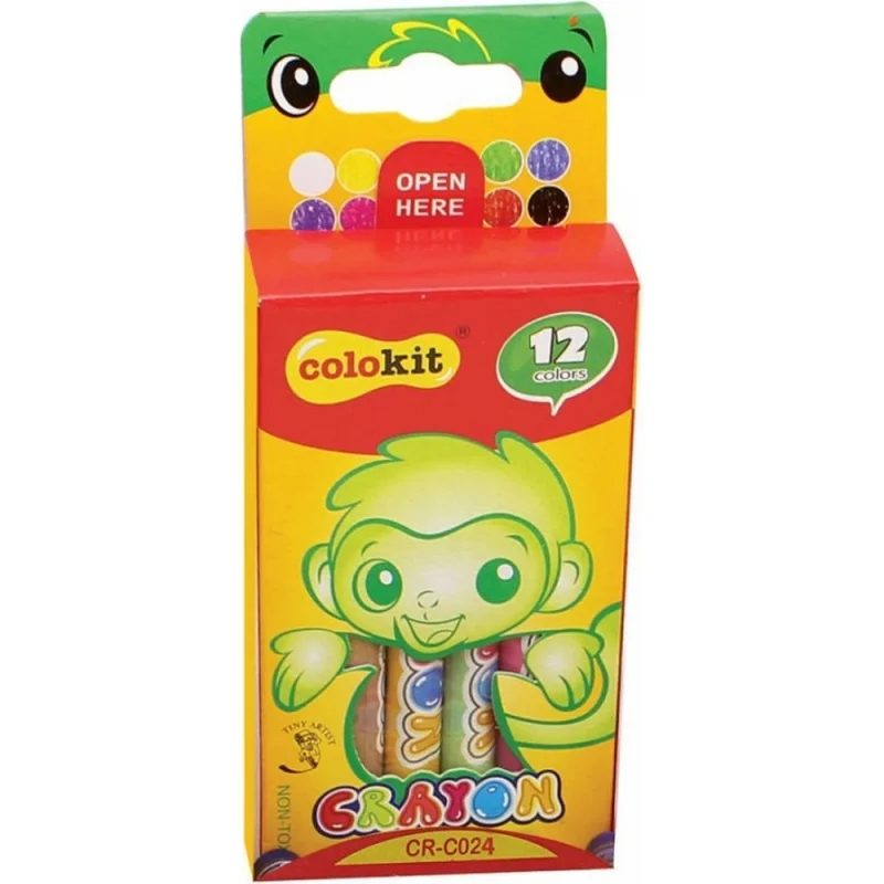 Восковые мелки Flexoffice colokit 12 цветов CR-C024