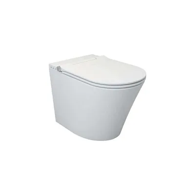 Унитаз приставной UNI-FLOW MI-SMART в комплекте с крышкой-биде, белый CB1088ZR