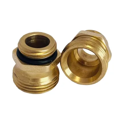 Ниппель переходной под евроконус АПОГЕЙ латунный G1/2''НР-G3/4''ЕК с резиновым кольцом (2 шт.) 311003