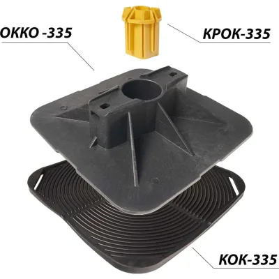 Опора кровельная CABLIDERTRAYS (Конкреп-комплект 335) с антивибрационным ковриком и коннектором ОКК-335