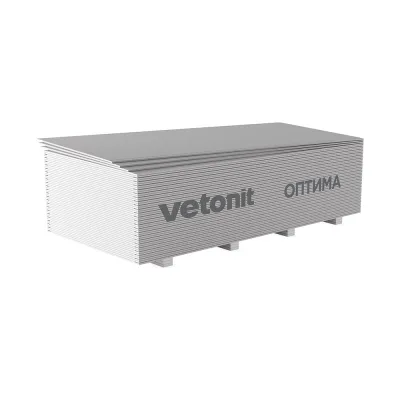 Гипсокартон Vetonit (Gyproc) Оптима 2000х1200х12,5 мм