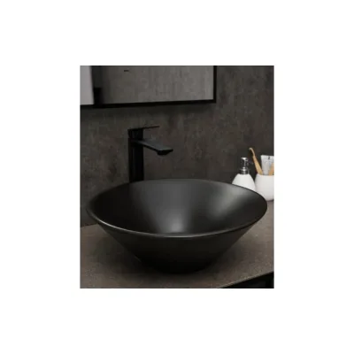Раковина накладная Gid N9102bg черная графит 42x42x15 53383