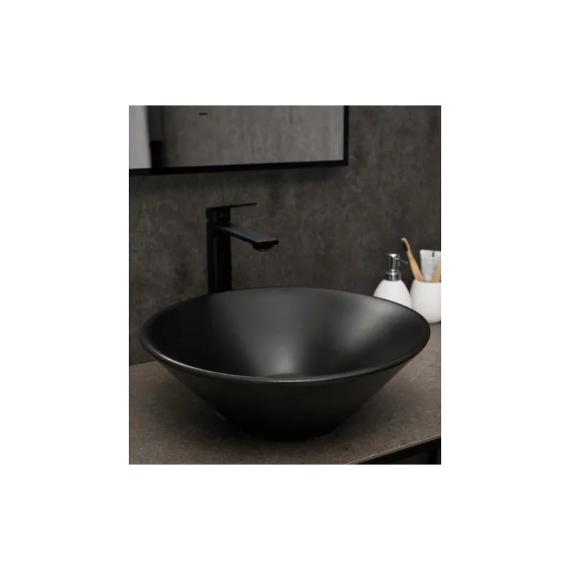 Раковина накладная Gid N9102bg черная графит 42x42x15 53383