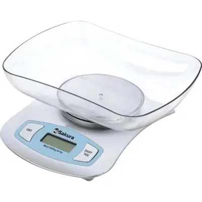 Весы кухонные Sakura SA-6052S 5кг электронные, серебр 00000035772