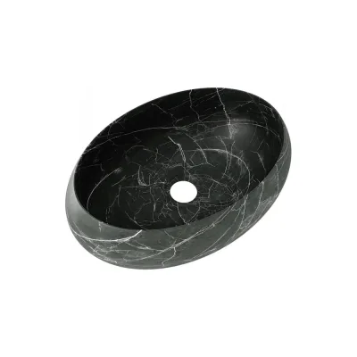 Раковина накладная для ванной Teymi Laina 48 черный мрамор T51304 ЦБ-00284978