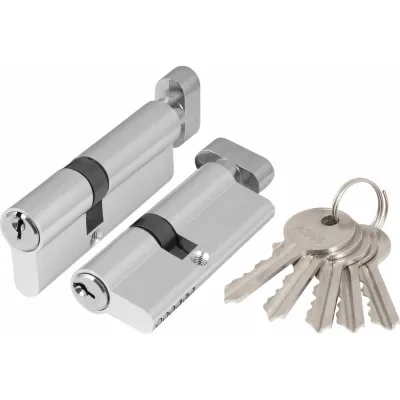 Цилиндровый механизм с вертушкой AJAX AX102/70 mm 30+10+30 CP хром 5 кл. 39843