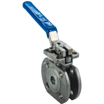 Кран шаровый межфланцевый под привод NEWKEY нержавеющий (1PC), AISI316 DN15 (1/2), (CF8M), PN40 NK-BIFph15/6
