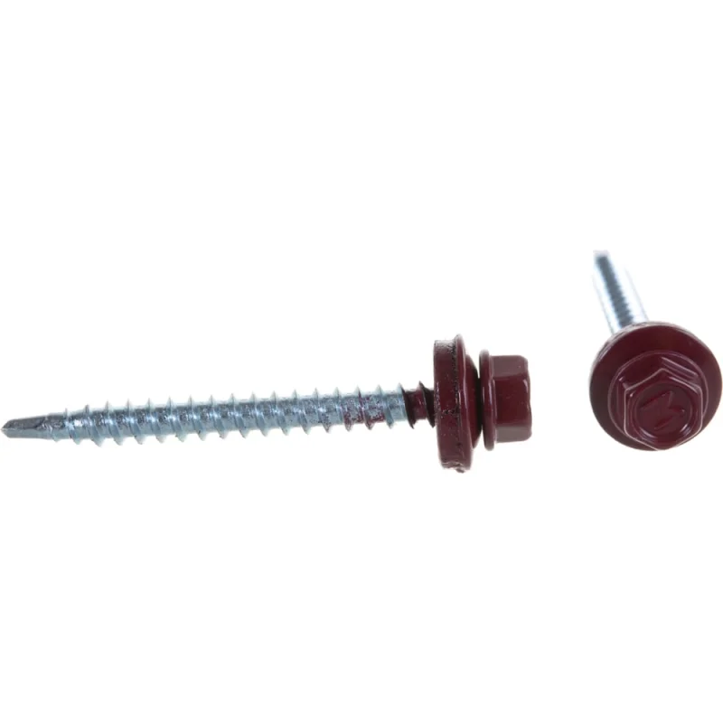 Кровельный саморез Daxmer 4,8x50 RAL 3005, сверло №1, 150 шт. 00000305694
