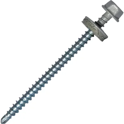 Саморез кровельный по дереву HARDWEX ТМ HWX2-W-P5-4.8 х 70 мм. св.№1, RAL 9006 5190040932630