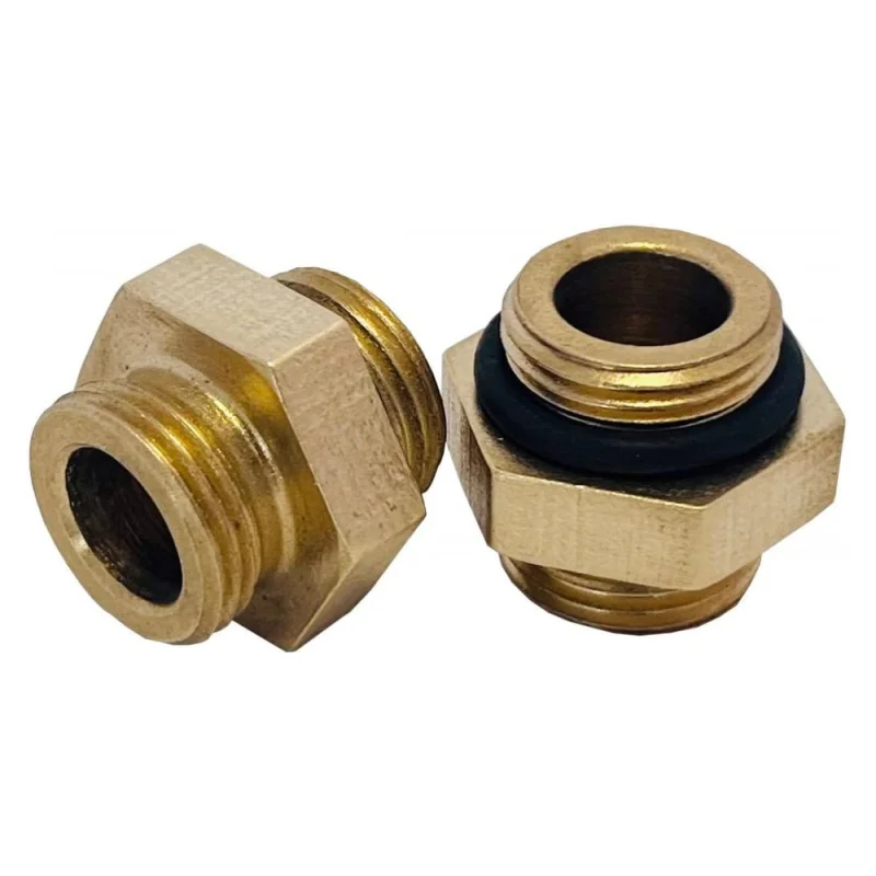 Ниппель под евроконус АПОГЕЙ латунный G1/2''НР-G1/2'ЕК с резиновым кольцом (2 шт.) 311004
