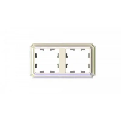 Рамка Systeme Electric AtlasDesign Antique двухместная жемчуг (ATN100402)