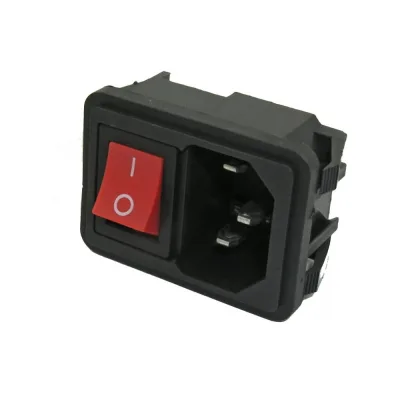 Разъем питания Pro Legend AC-002 красный, с выключателем PL2373