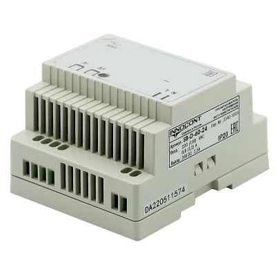 Блок питания INNOCONT -10 +50С, IP20, вход: 220VAC, 0.8А, выход: 60W, 24VDC, 2.5A, типы защиты: КЗ, перегрузка, перенапряжение SB-D-60-24