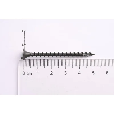 Шуруп гипсокартон-дерево FASTNR 3.5X51, редкая резьба, потайная головка, фосфатированные, с насечкой, 1200 штук FRB3551CT