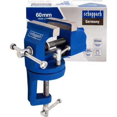 Тиски слесарные поворотные мини Scheppach (ширина губ - 60мм) Sch-32960R(66052)