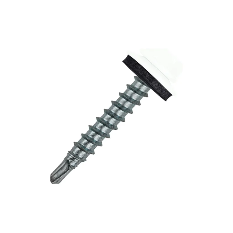 Саморез кровельный Stalmax LSR-W 4,8х19 (RAL 9003) сверло №2 для металлической обрешетки с EPDM шайбой (арт. 10302) оцинкованная сталь (уп. 250 шт) 10302-023