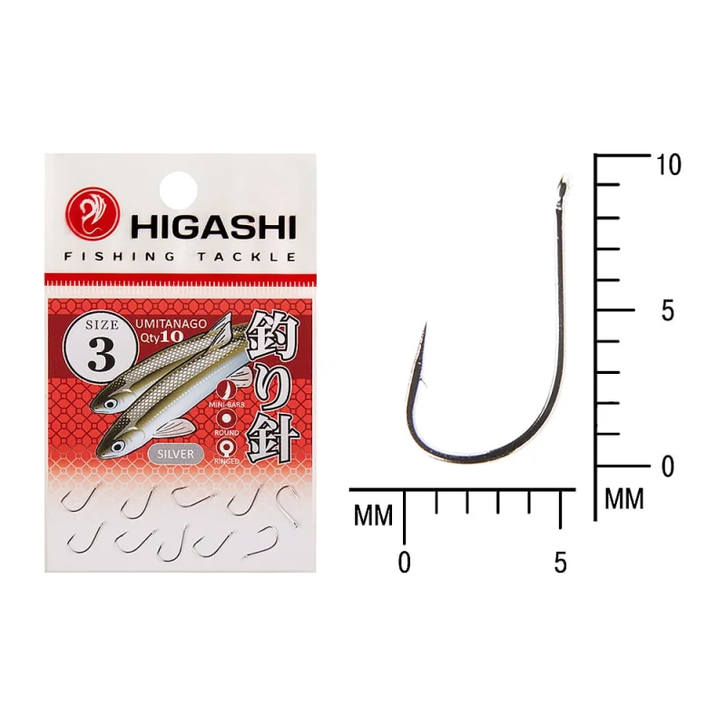 Крючок HIGASHI Umitanago ringed #3 Silver 03696