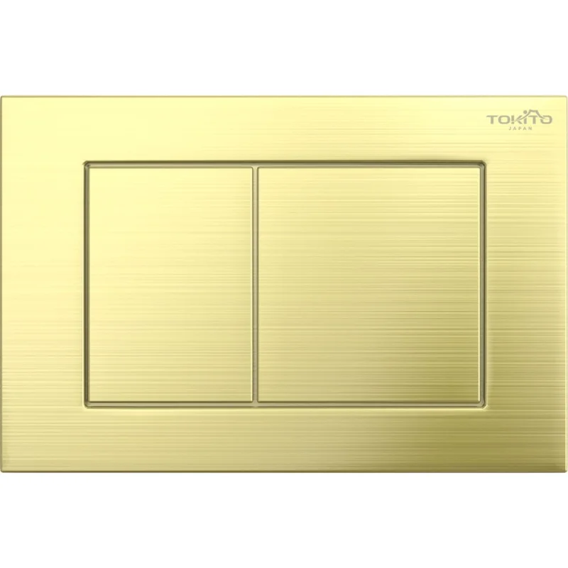 Кнопка смыва для инсталляции Tokito TATSUMAKI SQUARE GOLDEN BRASS, брошированное золото TOK-TATSUMAKI-SQ-GB