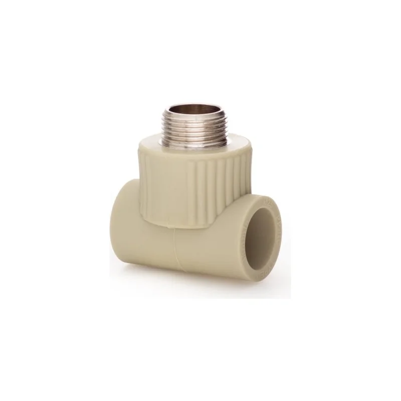 Тройник LAMMIN ppr комбинированный, нр 25x3/4" 60/20 серый Lm31046025020G