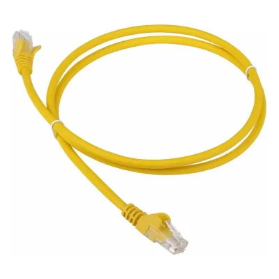 Патч-корд LANMASTER RJ45-RJ45, 4 пары, UTP, категория 5е, 1 м, желтый, LSZH, LAN-PC45/U5E-1.0-YL